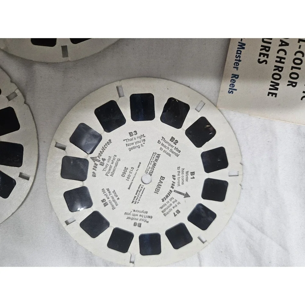 Sawyer's View-Master Viewer w/ Box & Reels 1947 MPN 012-074 Vintage Bambi Sesame